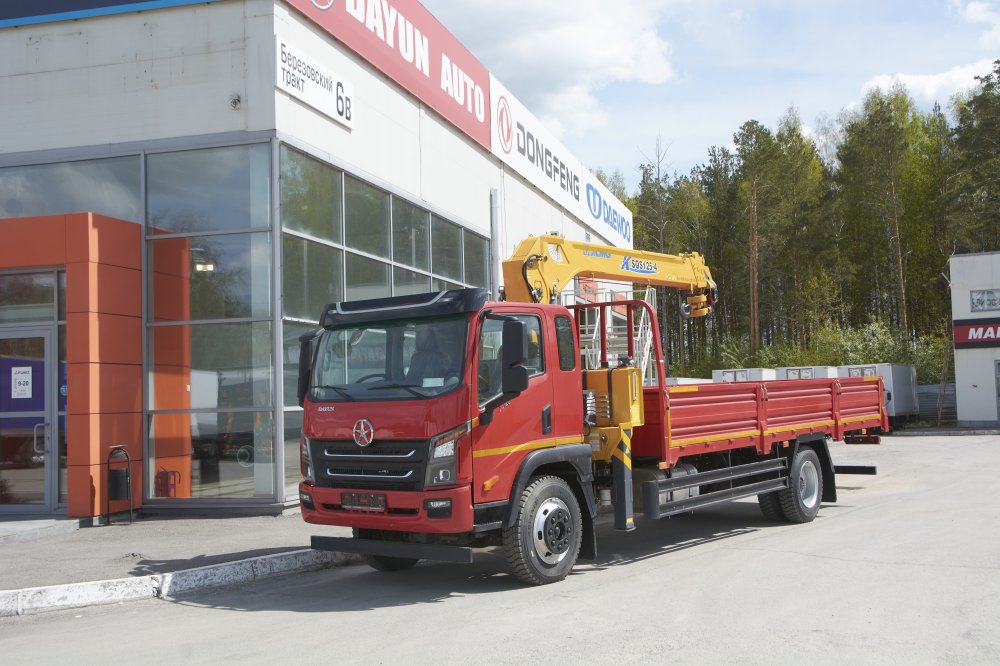 Бортовой автомобиль с КМУ Dayun X120 CGC 1120D фото