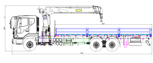 Бортовой автомобиль Daewoo Novus СL8CF c КМУ SK-V816 фото